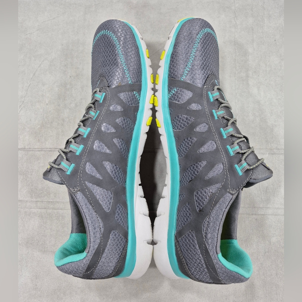 Skechers Hyped Lightweight Sneakers women's 11 gray tiel slip on bungee laces - Picture 6 of 11